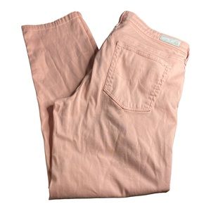 AG Adriano Goldschmied Pink The Prima Mid-Rise Cigarette Jeans